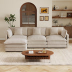 103.8" Modular Cloud Couch Chenille Sectional Sofa L Shaped Couch