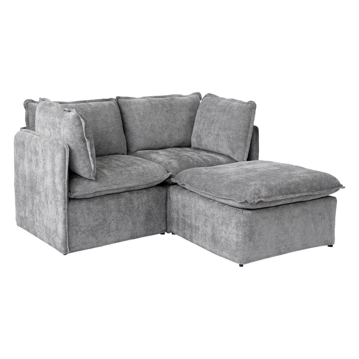 WJShome 5-Seater Cloud Modular Sofa Sectional Living Room Couch, Khaki