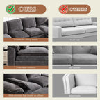 110" Modular Sectional Sofa with Storage, Premium Chenille Cloud Couch with Movable Ottomans, 1200lbs Heavy Duty Deep Seat Sectional, High-Density Foam