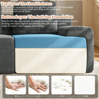 122" L-Shaped Modular Sectional Sofa, Oversized Boneless Cloud Couch for Living Room with Extra Deep Seat & High Back, Tool-Free No Assembly, Soft Chenille (Dark Grey, 122 inch-L Shaped（3+1）)