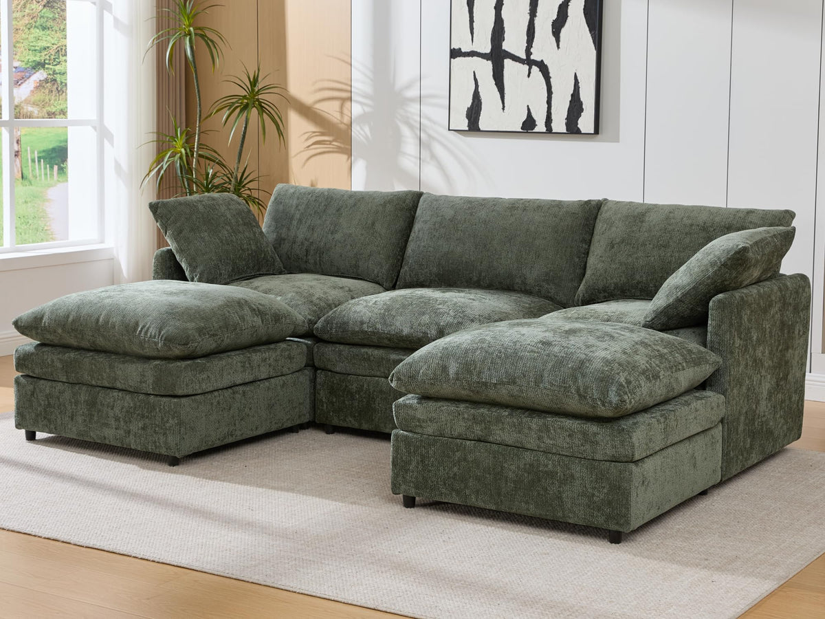 U Shaped Sectional Couches for Living Room 97"