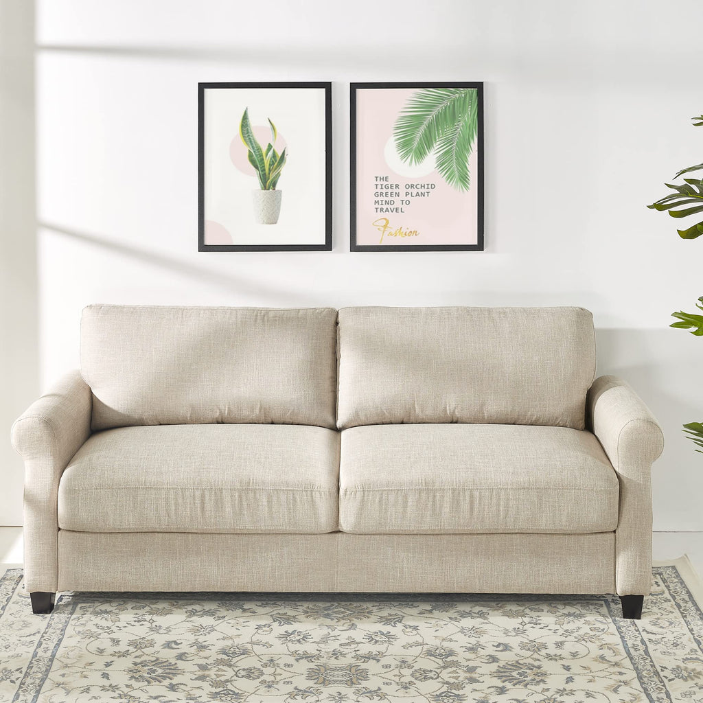 Zinus Josh Sofa Couch/Easy, Tool-Free Assembly, Beige