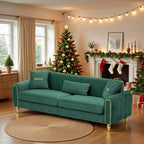 (Sofa) 87.4 Inches Upholstered Sofa Couch, 3 Seater Sofa with Plush Cushions Pillows, Comfortable Pocket Spring Support, Room Furniture