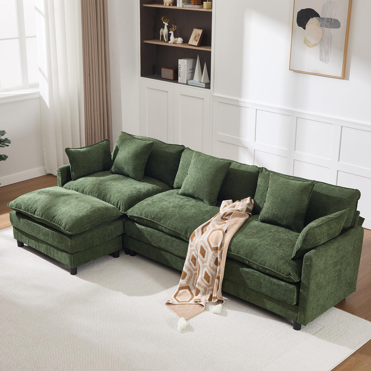 108" L Shaped Modular Sectional Cloud Couch