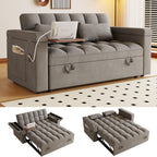 108”Pull Out Sofa Bed, U Shaped Sleeper Sofa for Living Room, Black
