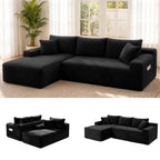 106" Modular Boneless Sofa, Sectional Chaise L-Shaped Couch for Living Room