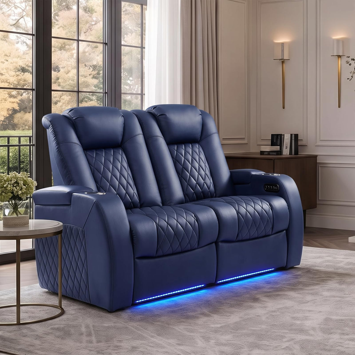 Weilianda Power Reclining Sofa for Living Room, Grey