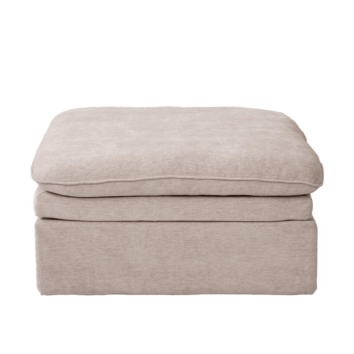 120" Cloud Couch Modular Sectional Sofa for Living Room, 3-Seater with Ottoman, Modern Sofa with Small Pillows Deep Seat L Shapedd Couch Covers Removeble Comfy Linen Khaki