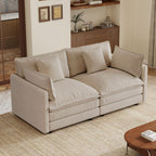 103.8" Modular Cloud Couch Chenille Sectional Sofa L Shaped Couch