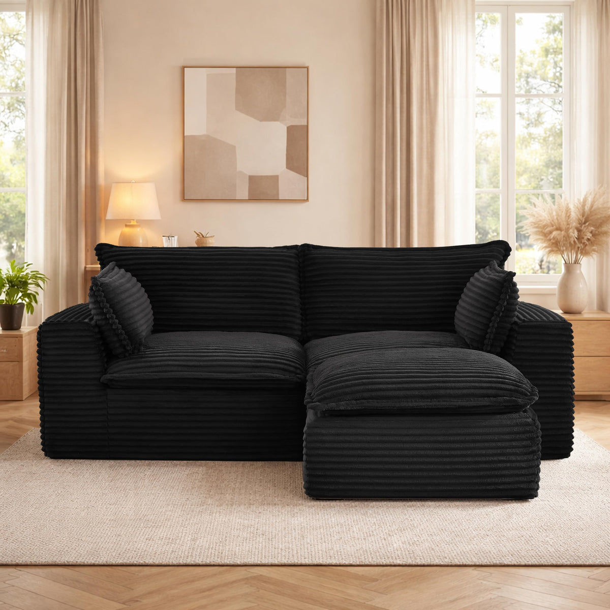 100.39" Modular Sectional Sofa with Flexible Layout, No Assembly Required