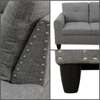 97.5" L Shaped Couches for Living Room, Sectional Couch Living Room Furniture with Storage Ottoman, Modular Sectional Sofa with Movable Chaise for Apartment Office, Grey