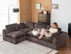 115" Cloud Sectional Couch, Boneless Couches for Living Room