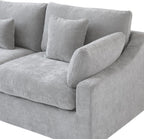 WJShome Modular Sectional Sofa Couch, 119.29" V-Shaped Modular Sofas with Ottoman, Down Filled Convertible Sofa for Living Room, 6 Seat Wide Couches,Cushion Covers Removable, Gray
