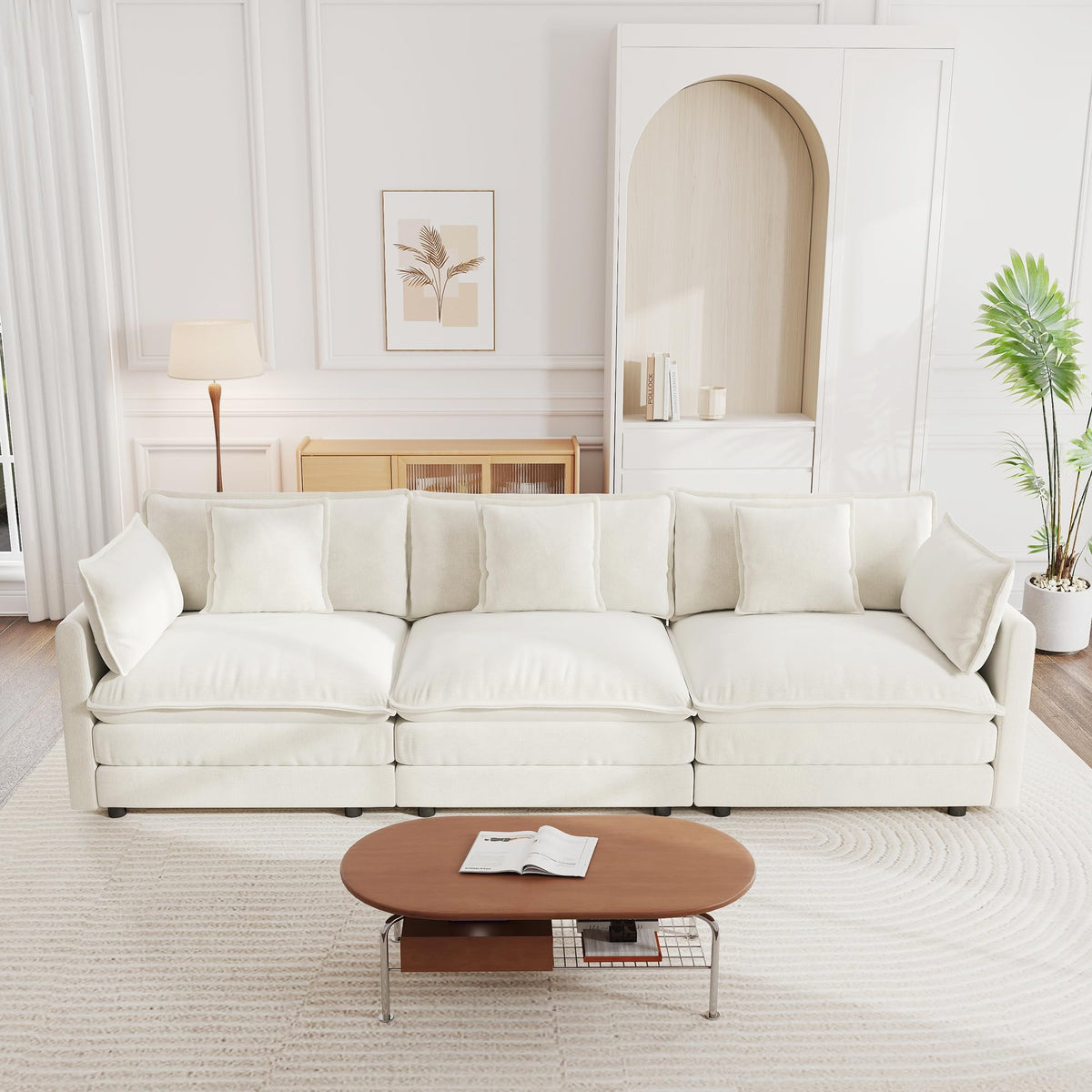 Versatile Camel Sofa for Living Room, Comfortable Modern Design, Couch
