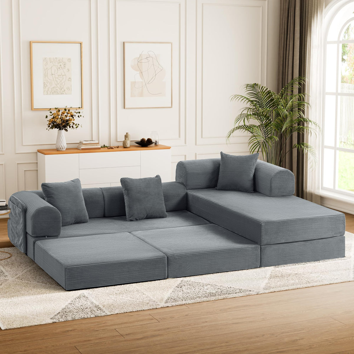 106.3" Oversized Convertible Sleeper Sofa Bed