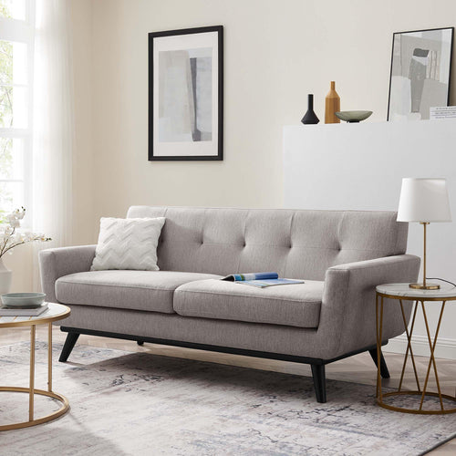 78 Inch Mid-Century Light Upholstered Loveseat