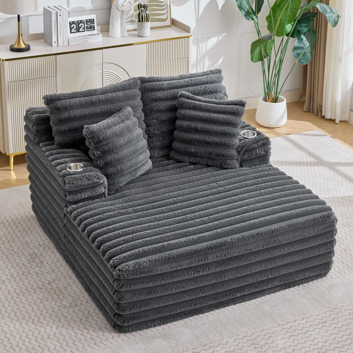 100.39" Modular Sectional Sofa with Flexible Layout, No Assembly Required