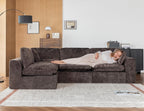 115" Cloud Sectional Couch, Boneless Couches for Living Room