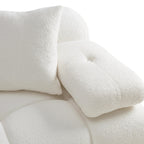 Tov Furniture Calliope Cream Vegan Shearling Modular Loveseat
