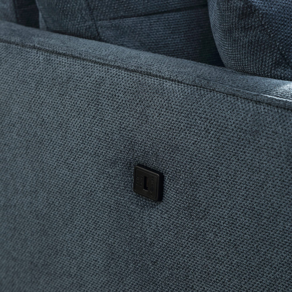 Tidyard Living Space 3 Seater Sofa with Waterproof Fabric & USB Charging Port, High-Density Foam Cushion, 800 lbs Weight Capacity, Polyester Upholstery, Dustproof & Breathable Living Room Couch