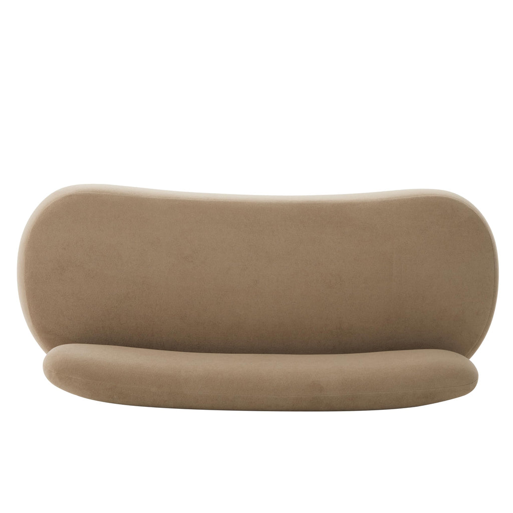 WILLIAMSPACE 66" Modern Velvet Curved Sofa Couch for Living Room, Nomad