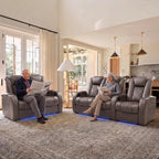 Weilianda Power Reclining Sofa for Living Room, Grey