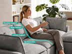 108" Corduroy Modular Sectional Sofa with Ottoman, Boneless Cloud Couch for Living Room, Convertible L-Shape Extra Deep Seat Floor Sofa, Dark Grey