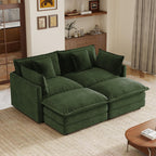 103.8" Modular Cloud Couch Chenille Sectional Sofa L Shaped Couch