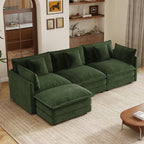 103.8" Modular Cloud Couch Chenille Sectional Sofa L Shaped Couch