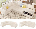 130" Sofa Bed, Sectional Sleeper Sofa, Pull Out Couch with Storage