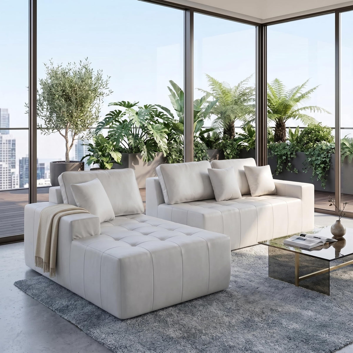108" Faux Leather L-Shaped Sectional Sofa Bed, Corner Chaise Lounge with High-Density Sponge Cushions, No-Assembly Compressed Box Delivery, Convertible Couch for Living Room, Apartment, Guest Room