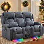TUNYI Power Loveseat Recliner Sofa with Massage & Heat
