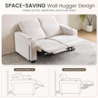 Wall Hugger Power Reclining Loveseat, Loveseat Recliner Sofa, Beige