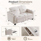 Wall Hugger Power Reclining Loveseat, Loveseat Recliner Sofa, Beige