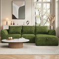 104" Modular Sectional Sofa with Deep Seat, Comfortable Upholstery L Shaped Cloud Couch for Living Room, 3-Seater Boneless Sofa with Movable Ottomans, Removable Cover, No Assembly Required, Dark Gray
