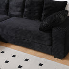 108.6" Sectional Sofa, Thickened Corduroy Sectional Couches For Living Room