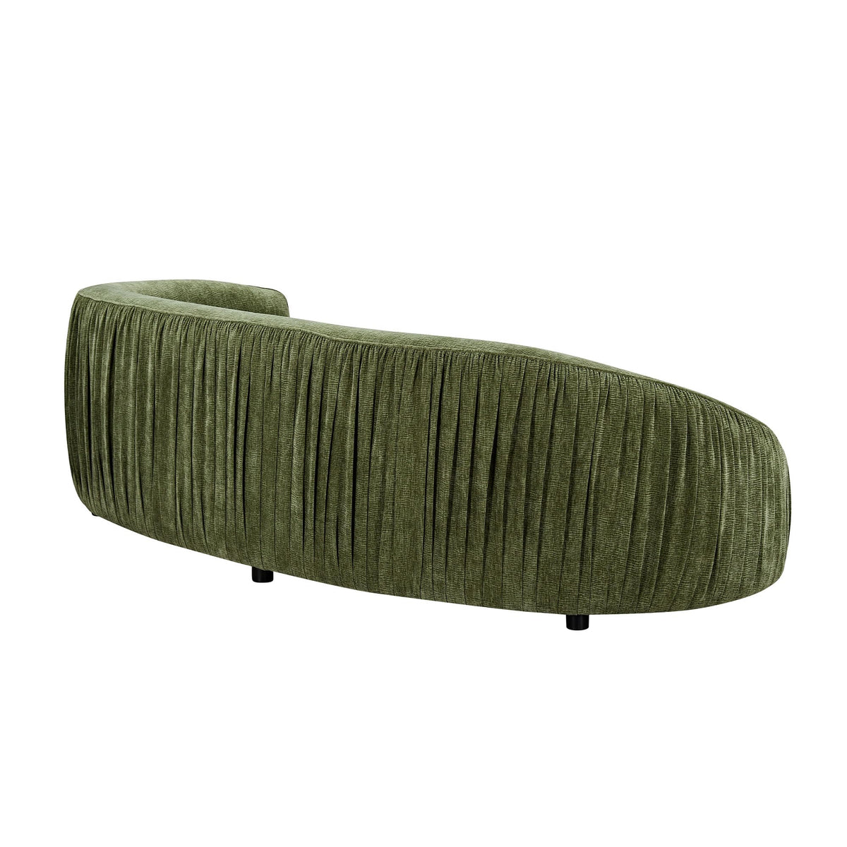 Tidyard 92.1? Modern Curved Fabric Sofa for Living Room - 4-Seater Upholstered Couch, Green Sectional Sofa with Pocket Spring Cushions, No Assembly Required