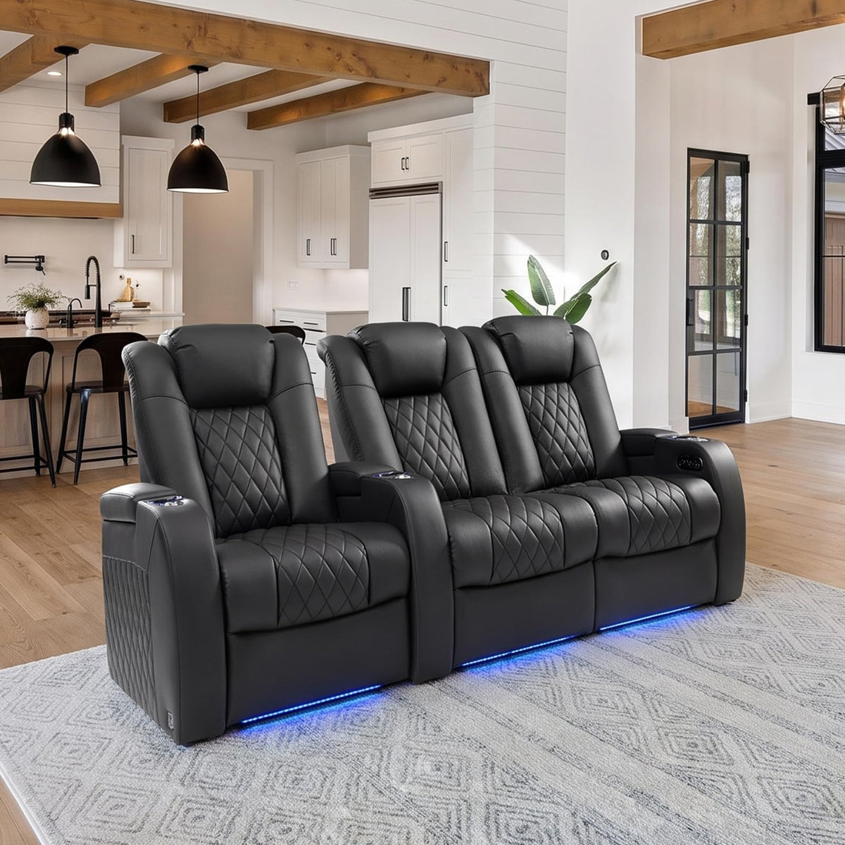Weilianda Power Reclining Sofa for Living Room, Grey