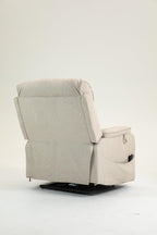 Tidyard Lounge Chair Recliner Sofa with Massage & Heat, Electric Lift Chair for Elderly, 180° Flat Lay, Remote Control, Cup Holder, Wireless Charging, 400 lb Capacity