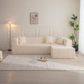105.5" Modular L Shaped Sectional Floor Couch, Deep Seat Tufted Comfy Sofa Set with Chaise for Living Room