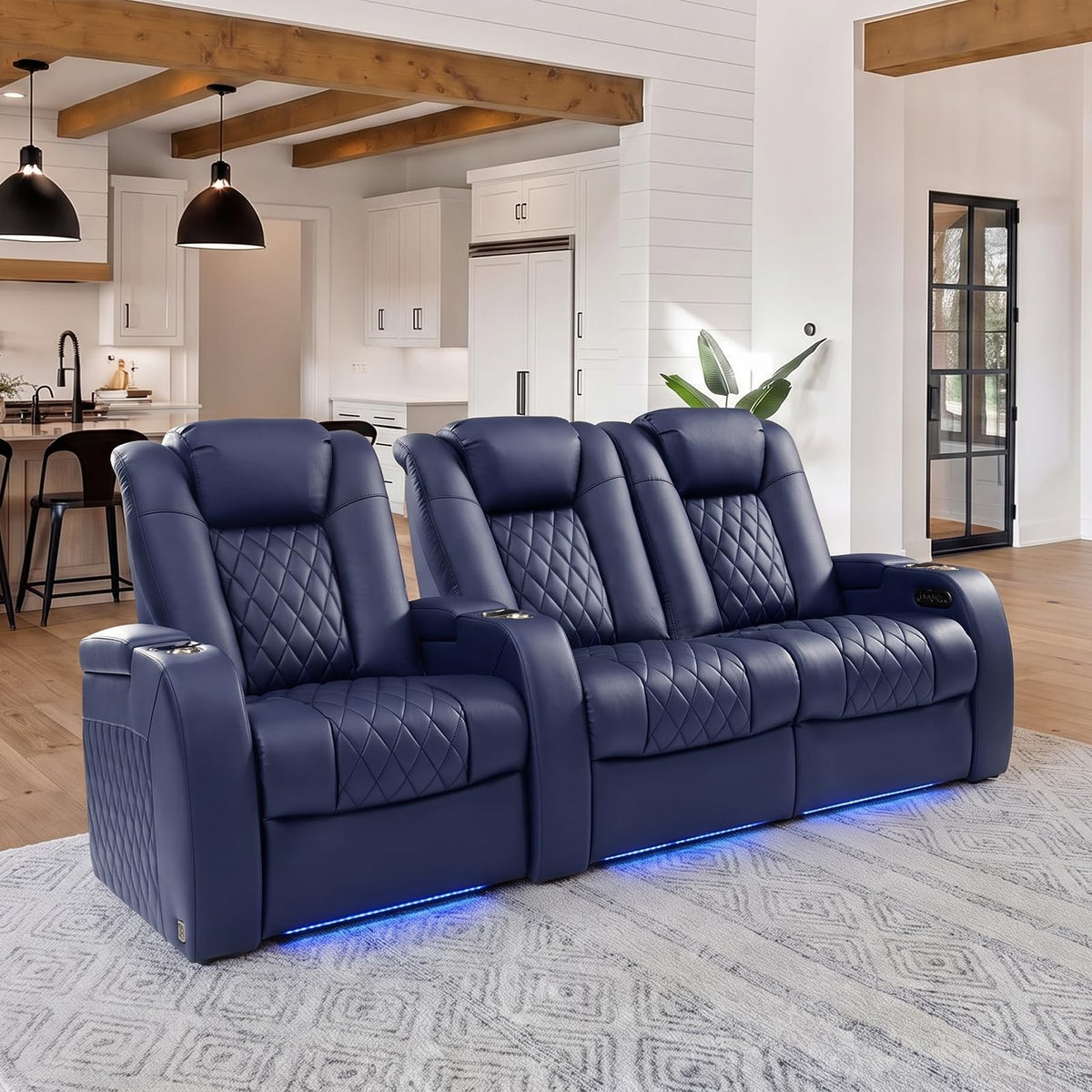 Weilianda Power Reclining Sofa for Living Room, Grey