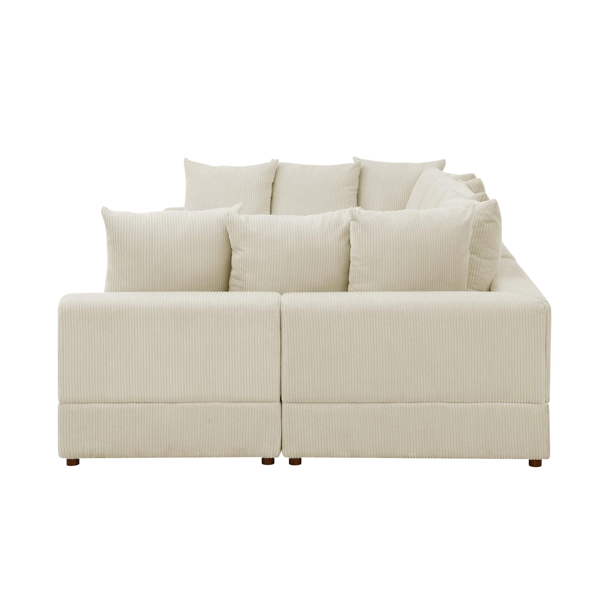 Versatile Haven 6-Piece Modular Corduroy Sectional Sofa with Multiple Configurations and High Comfort