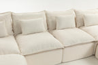 130.71" Width Cloud Couch Oversized Modular Sectional Sofa True Relax Comfy Couches WideDeep Seat Sofas for LivingSets, 4Seat with 2Ottoman DP343