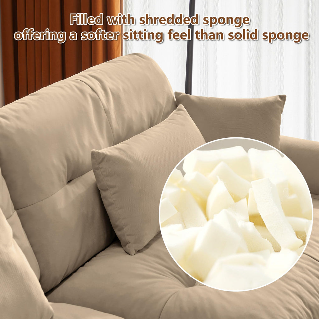 U Shaped Cloud Couches for Living Room Modular Sectional Sofa with Ottomans