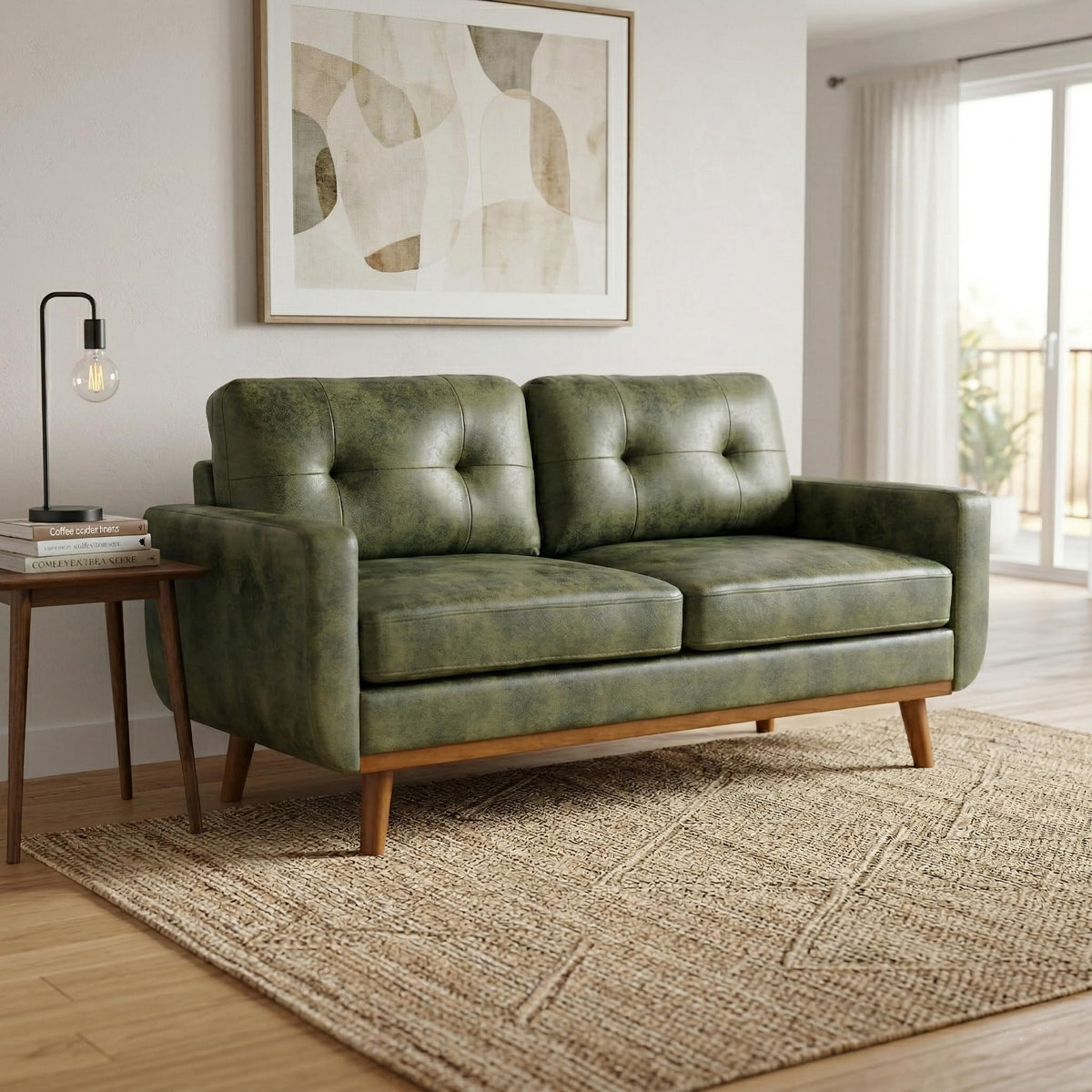 U-Shaped Sofa, Dual Chaise Sectional, 104 Inch, Camel
