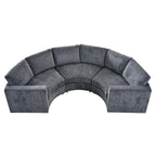 109.4'' Curved Modular Sectional Sofa, Round Sofa with Soft Upholstery