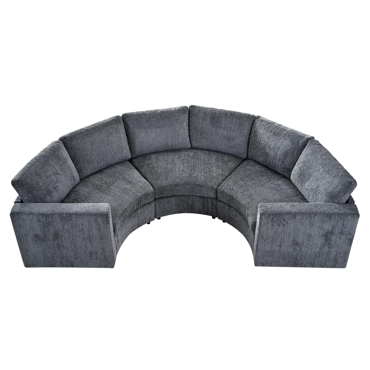 109.4'' Curved Modular Sectional Sofa, Round Sofa with Soft Upholstery