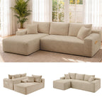 106" Modular Boneless Sofa, Sectional Chaise L-Shaped Couch for Living Room