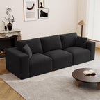 79" Modular Sectional Sofa, Cloud Couch Loveseat Memory Foam Boneless Couch with Chaise, Cozy Upholstered Corduroy Floor Couch, No Assembly Required Living Room Furniture for Apartment, Beige