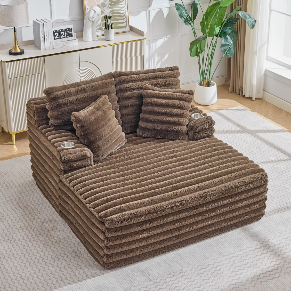 100.39" Modular Sectional Sofa with Flexible Layout, No Assembly Required
